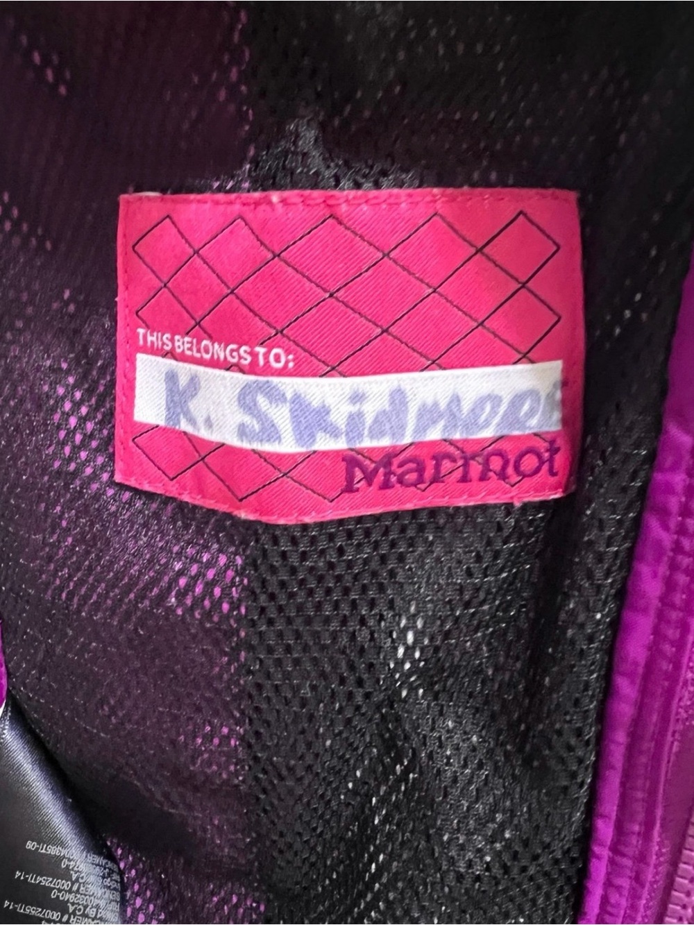 Marmot Kids Waterproof Hooded Rain Jacket - Magenta - Picture 10 of 12